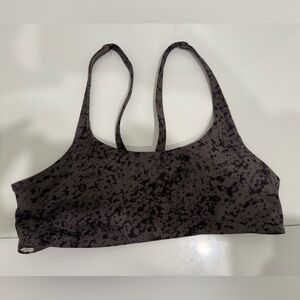 Vuori Black and Gray Patterned Sports Bra size small